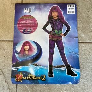 Disney Mal Descendants2 Costume, Girls Medium